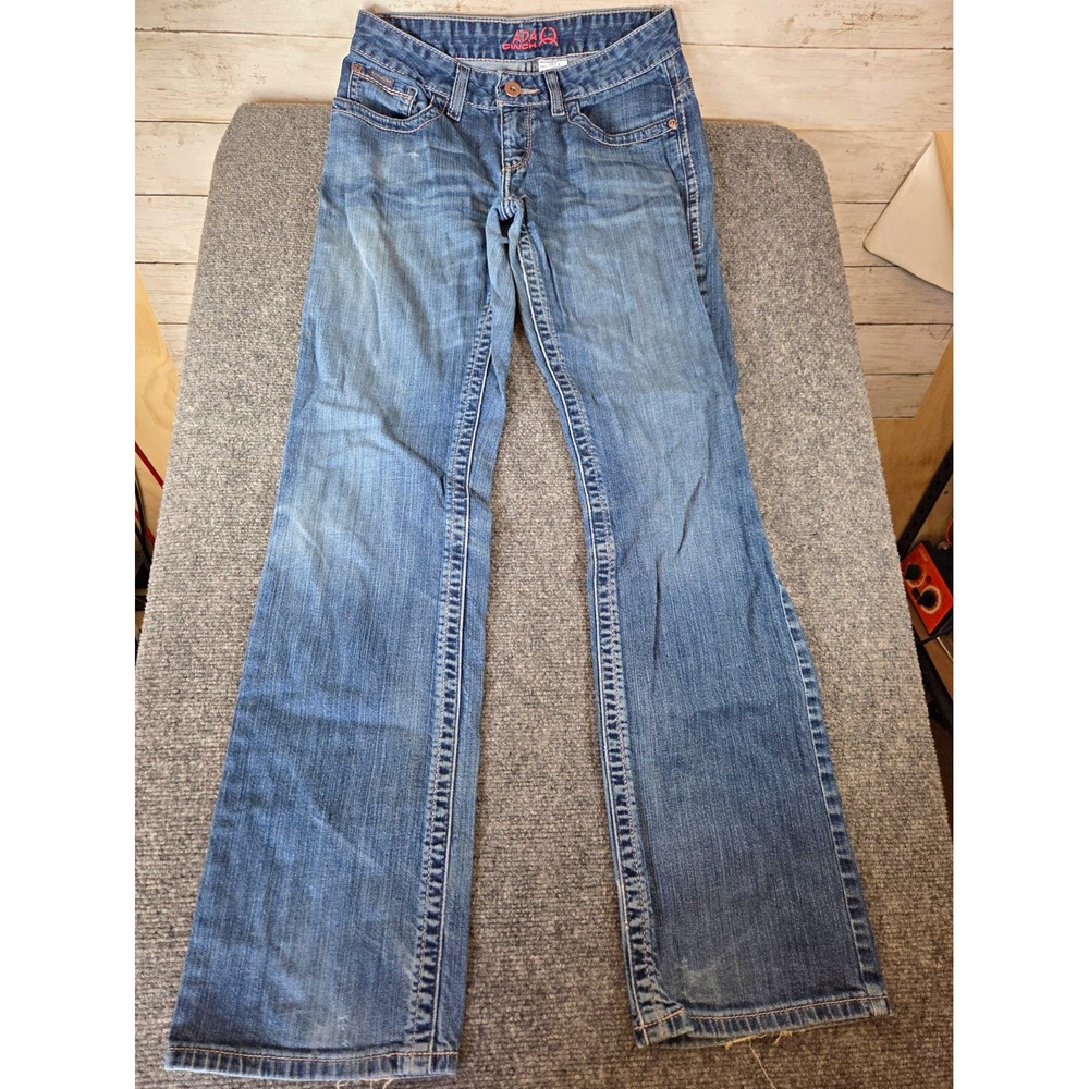 Cinch Ada Womens Size 26 Long Bootcut Jeans Blue Western Cowgirl MJ80252 072